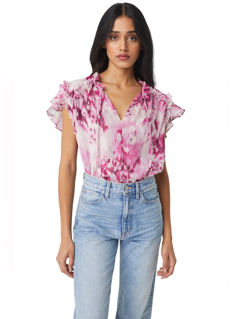 MISA LOS ANGELES manu top in la vie en rose, Size M.